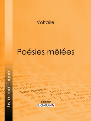 cover image of Poésies mêlées